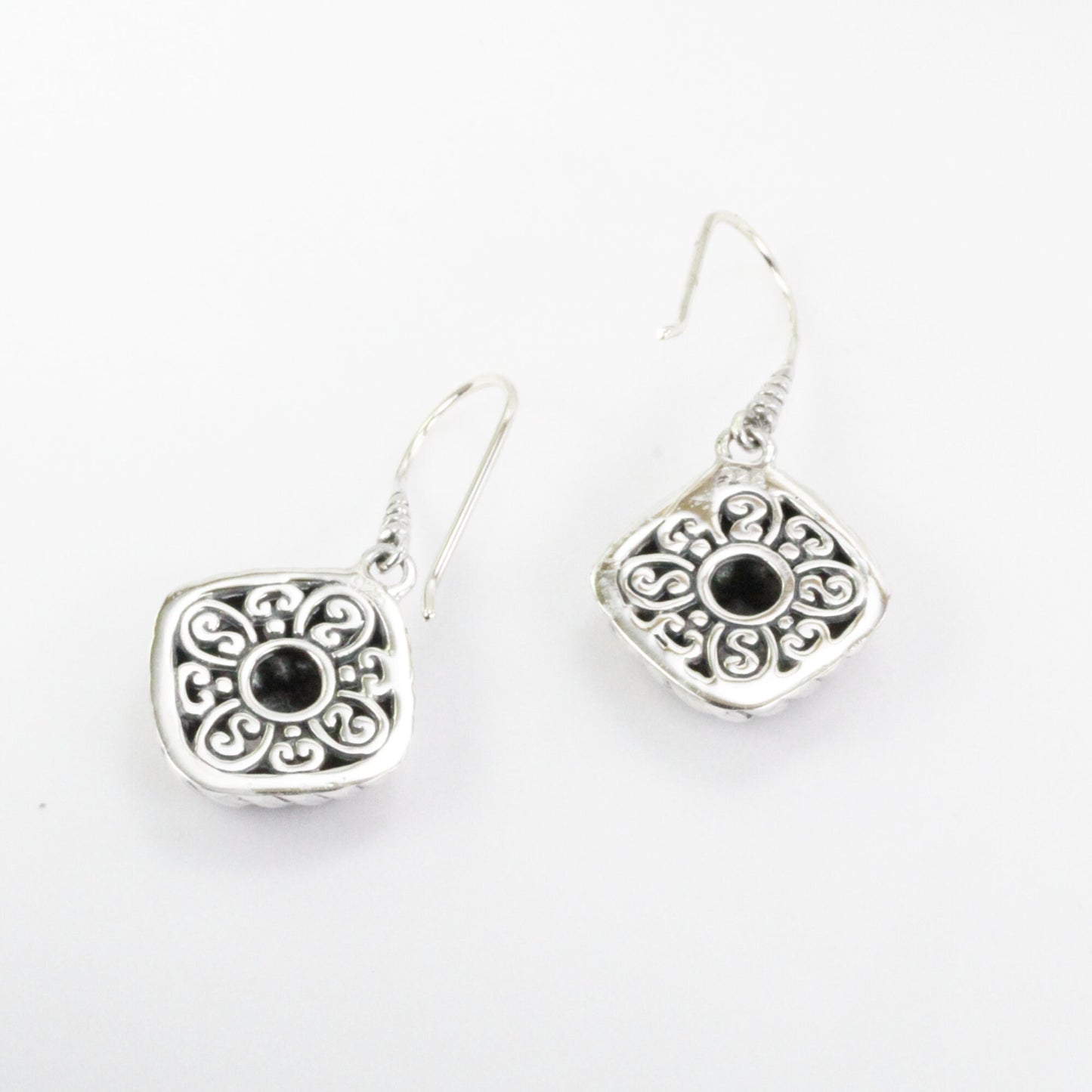 mother of pearl earrings dangle 925 sterling silver, cable earrings with shell
