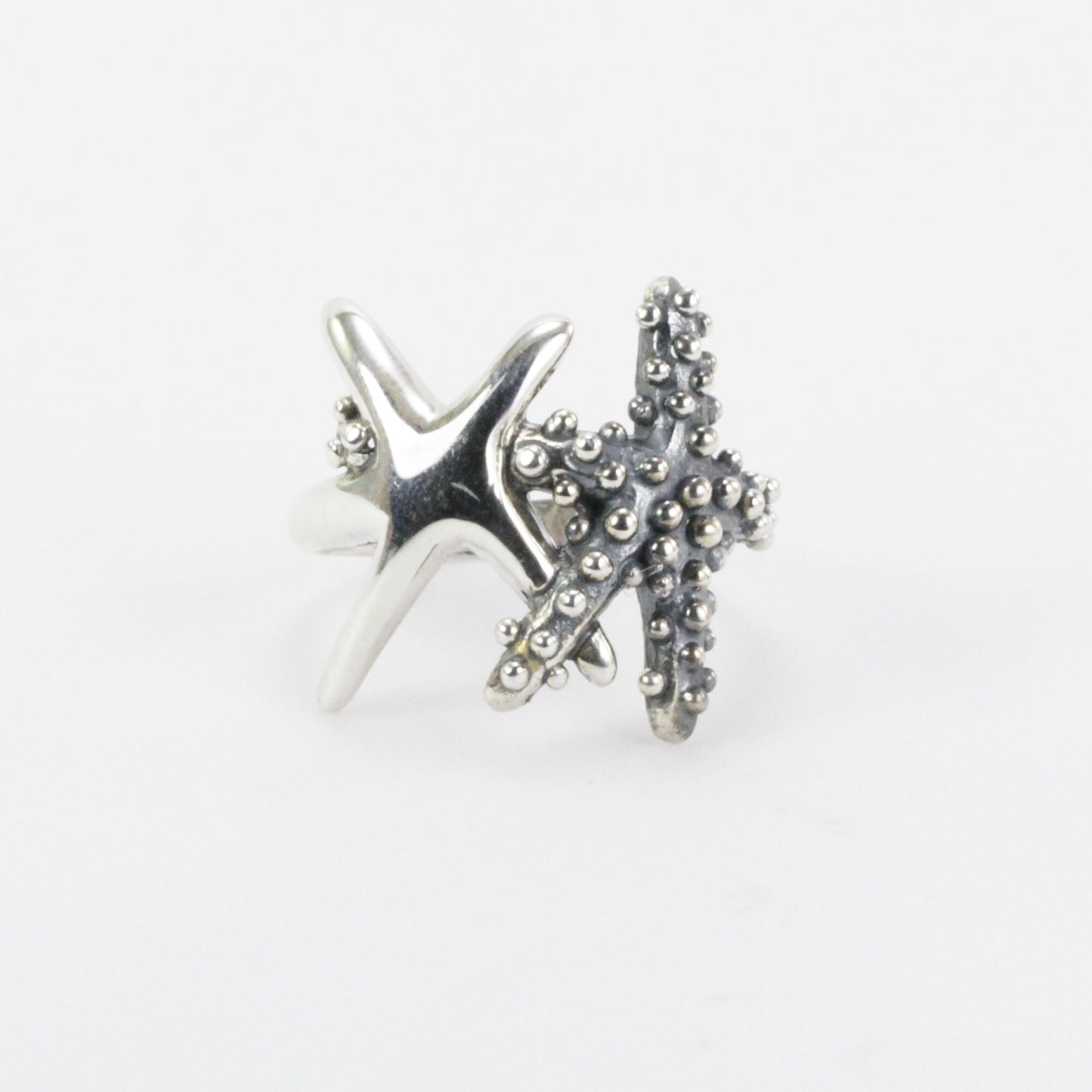 Star fish ring 925 sterling silver, sea life ring,