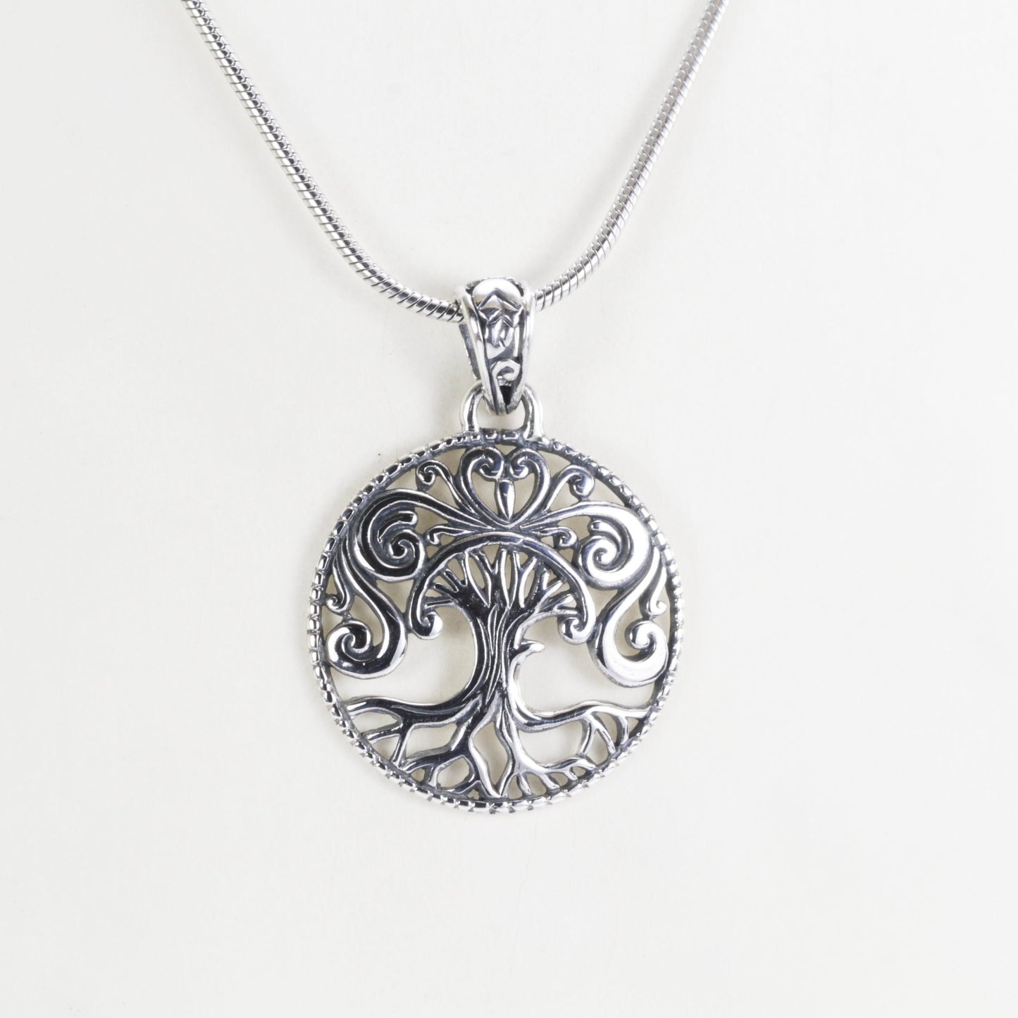 tree of live necklace pendant 925 sterling silver antique oxidized finished