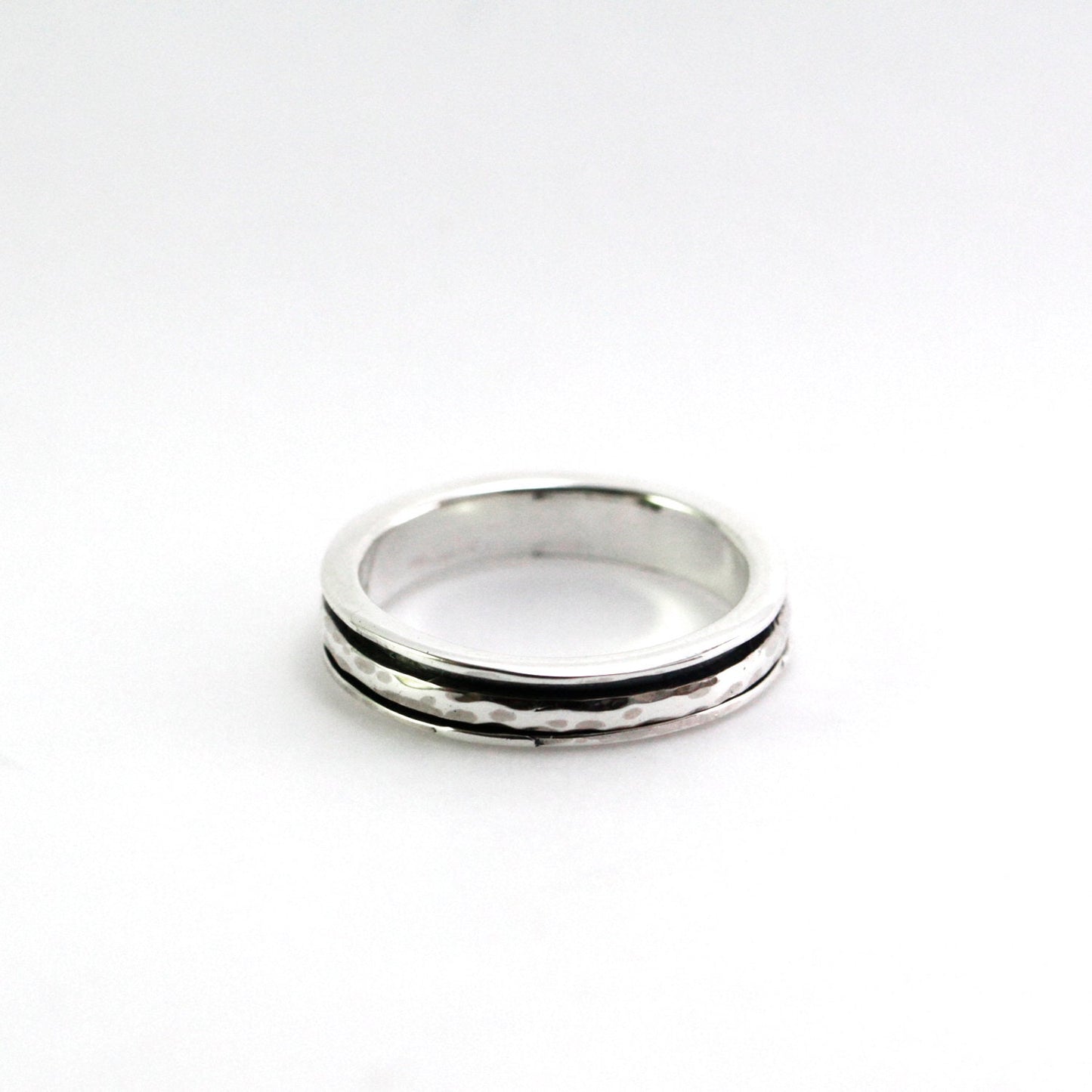 Spinner ring 925 sterling silver decorated with hummer style