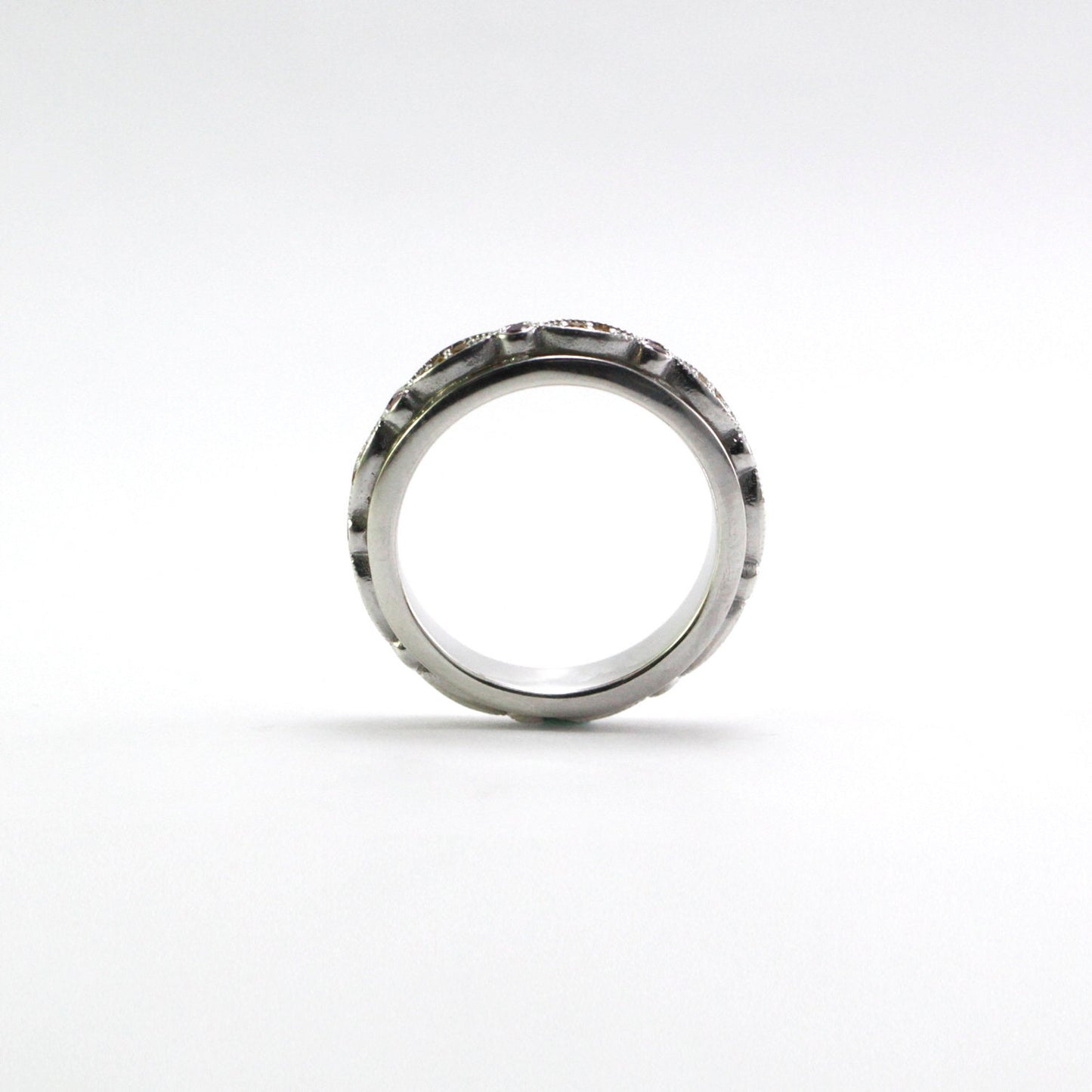 Spinner ring 925 sterling silver decorated with multi color sapphire