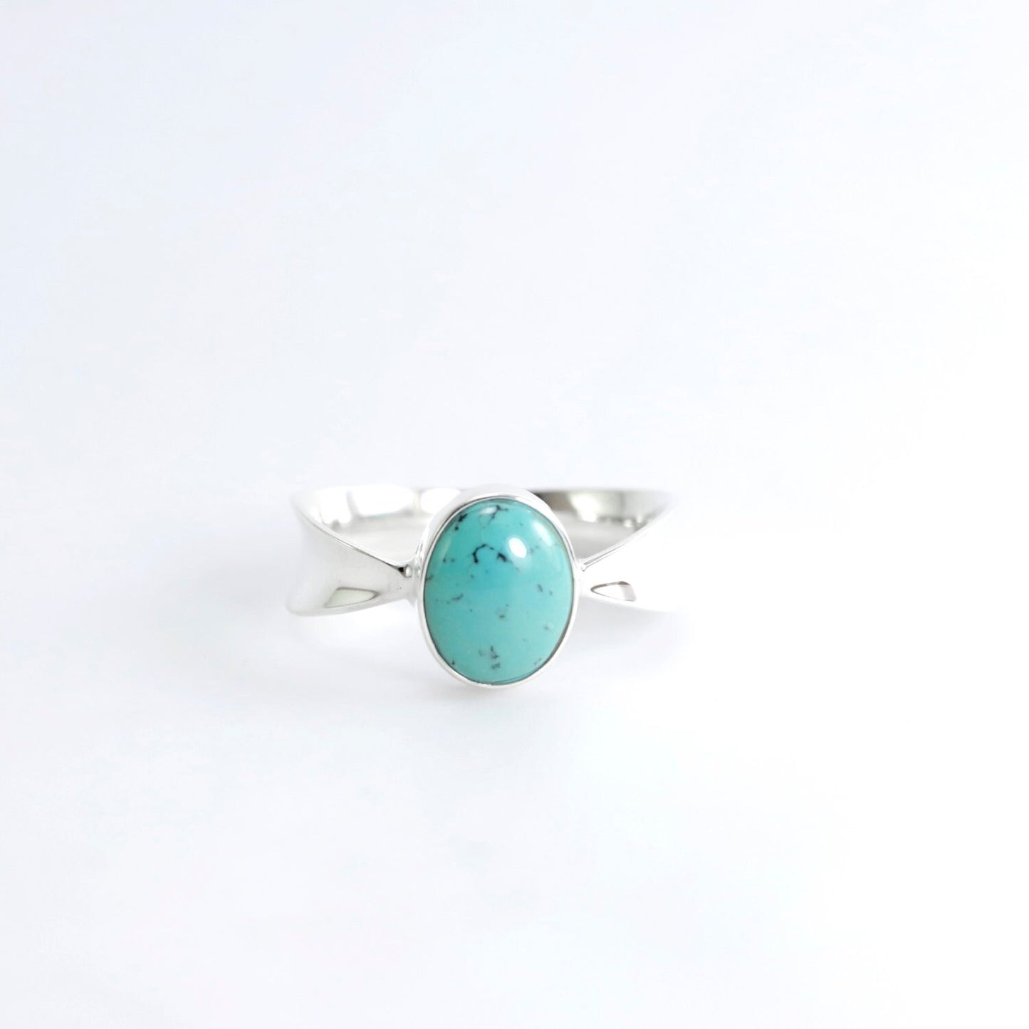 turquoise ring 925 sterling silver for women, handmade wide band silver ring