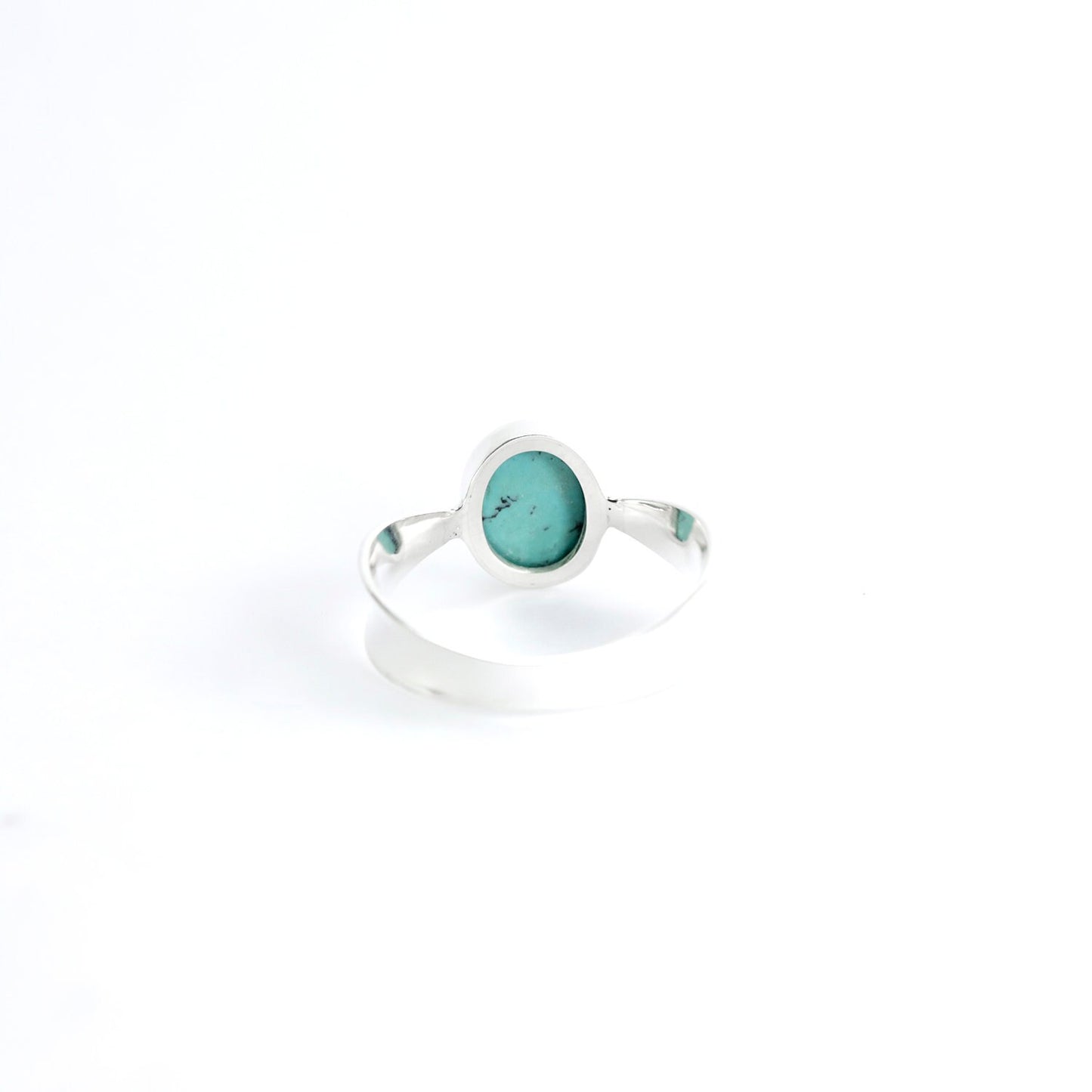 turquoise ring 925 sterling silver for women, handmade wide band silver ring