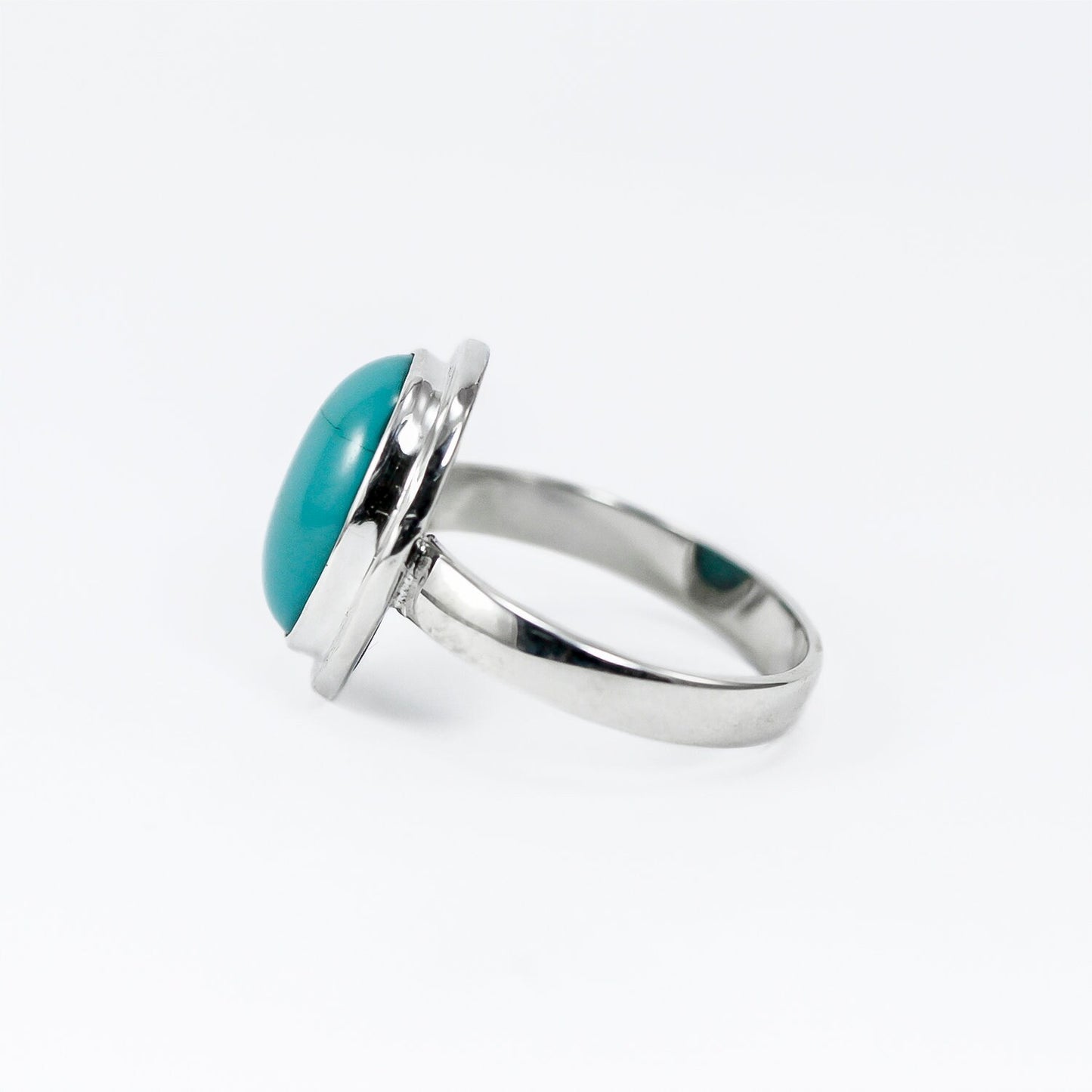 turquoise ring 925 sterling silver for women, oval turquoise ring, handmade silver ring