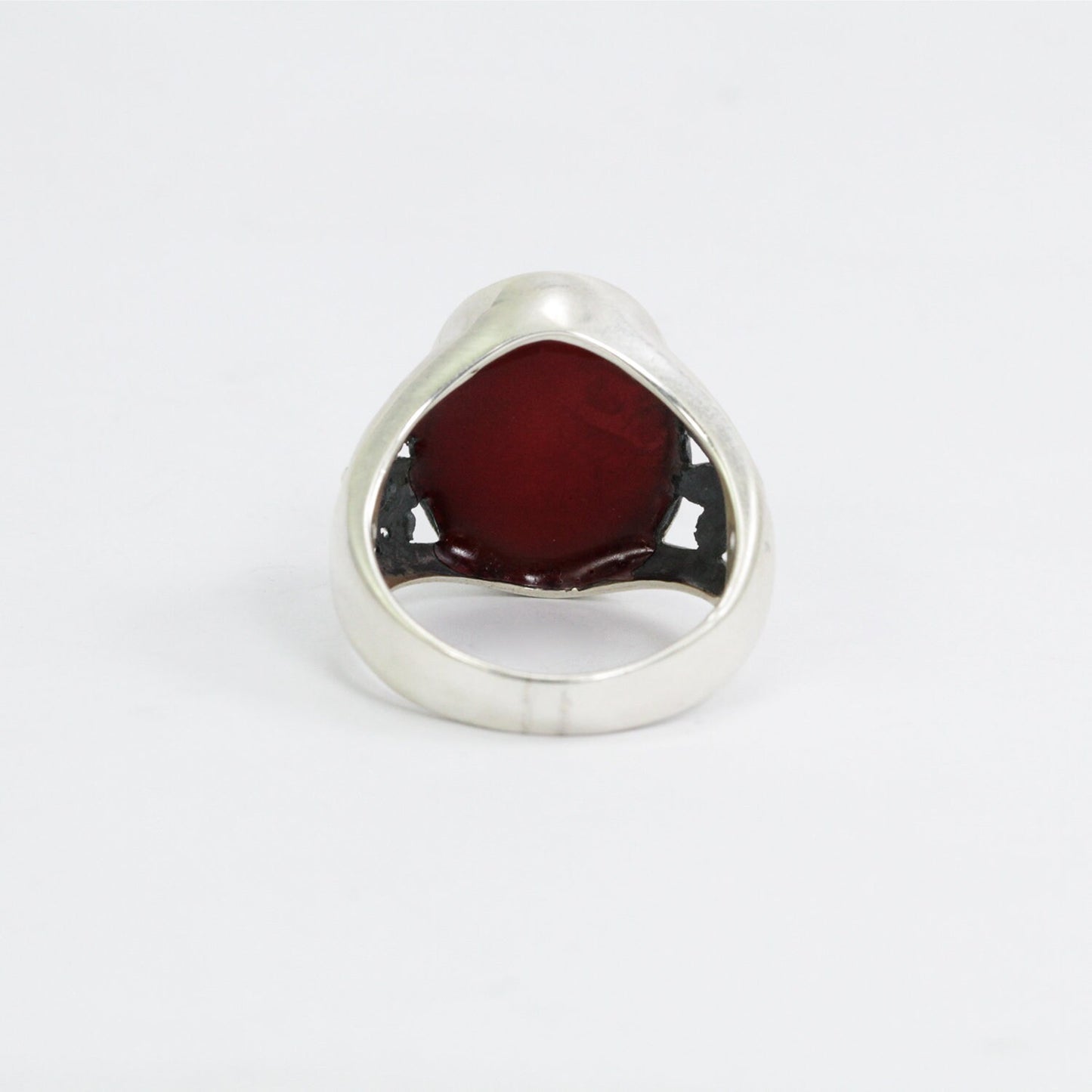 Dragonfly ring with genuine red coral decorated with dragonfly ornament