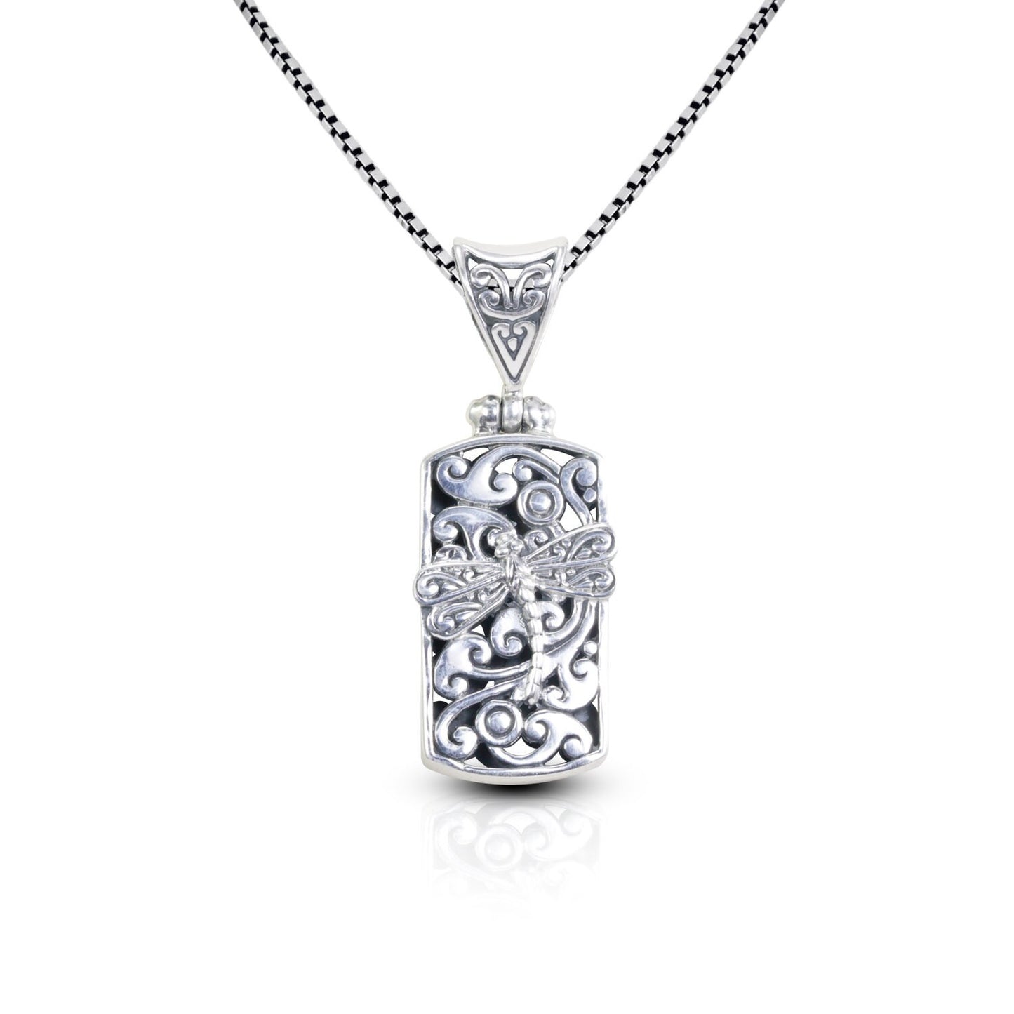 dragonfly pendant 925 sterling silver decorated with filigree ornament