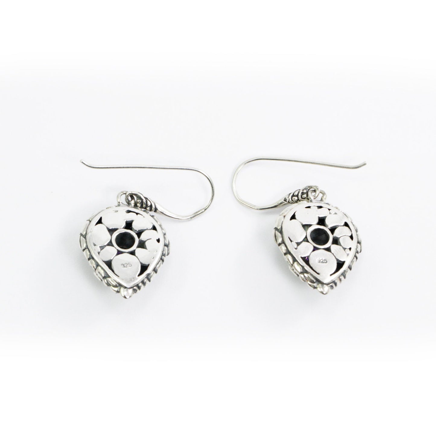 turtle earrings 925 sterling silver for women with genuine African amethyst