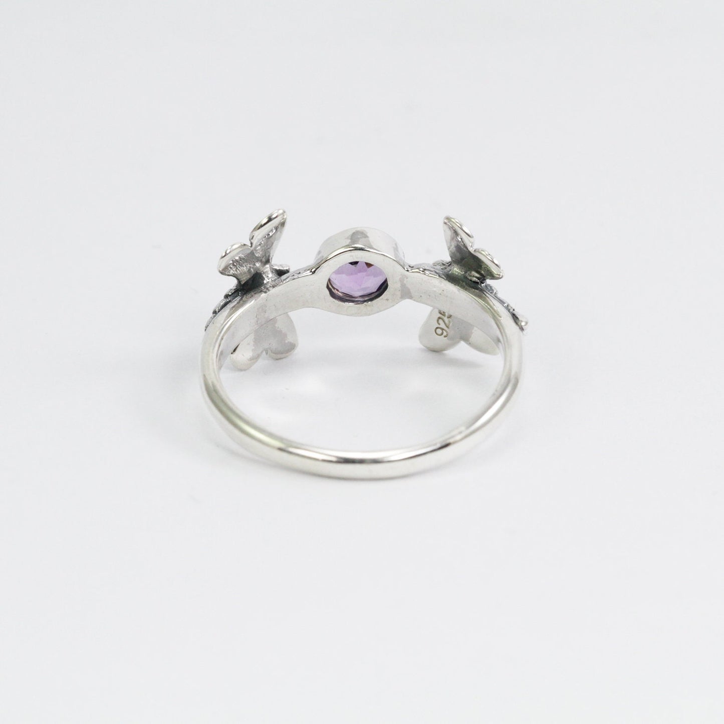 dragonfly ring 925 sterling silver with genuine Brazilian amethyst