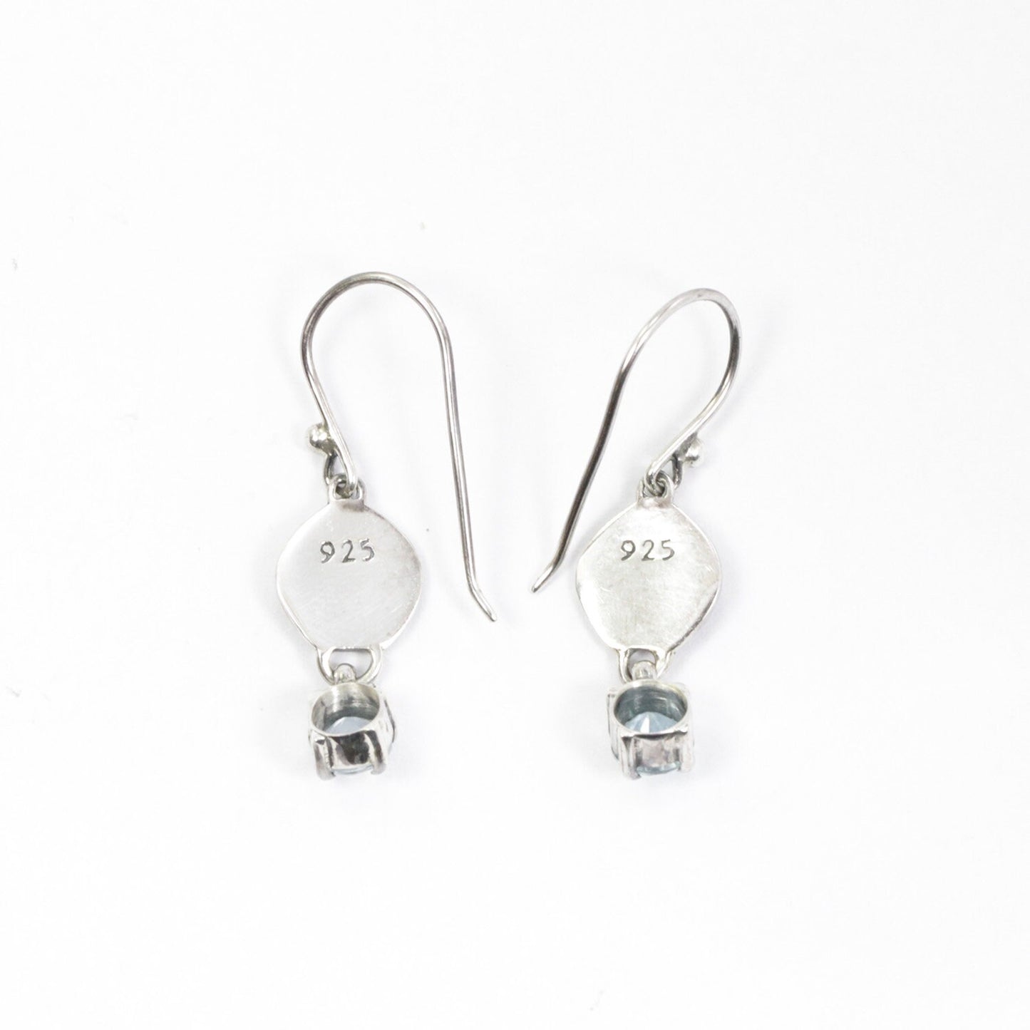 dream catcher earrings 925 sterling silver with genuine blue topaz