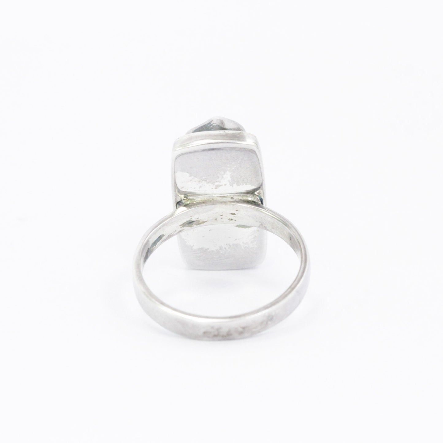 long biwa pearl ring bezel set 925 sterling silver handmade