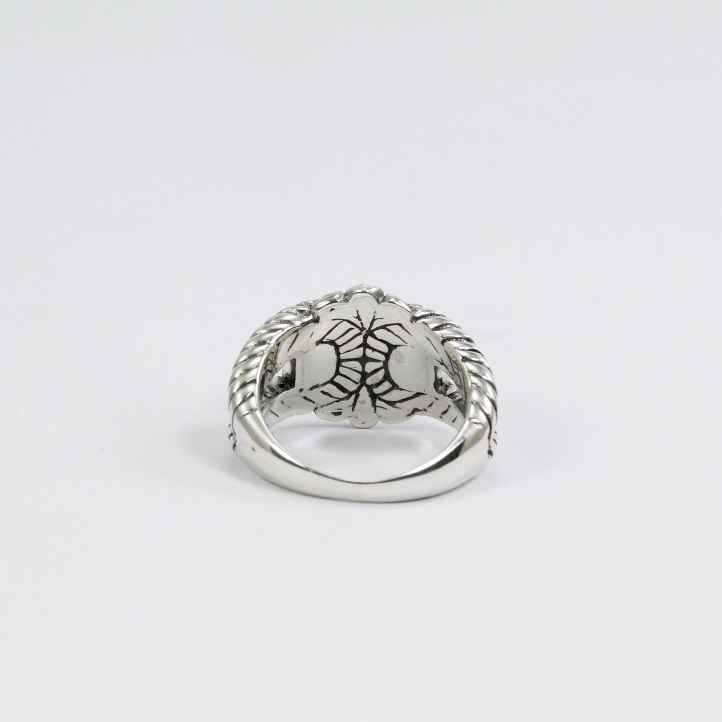 cable ring 925 sterling silver decorated with genuine white zircon and 18K yellow gold