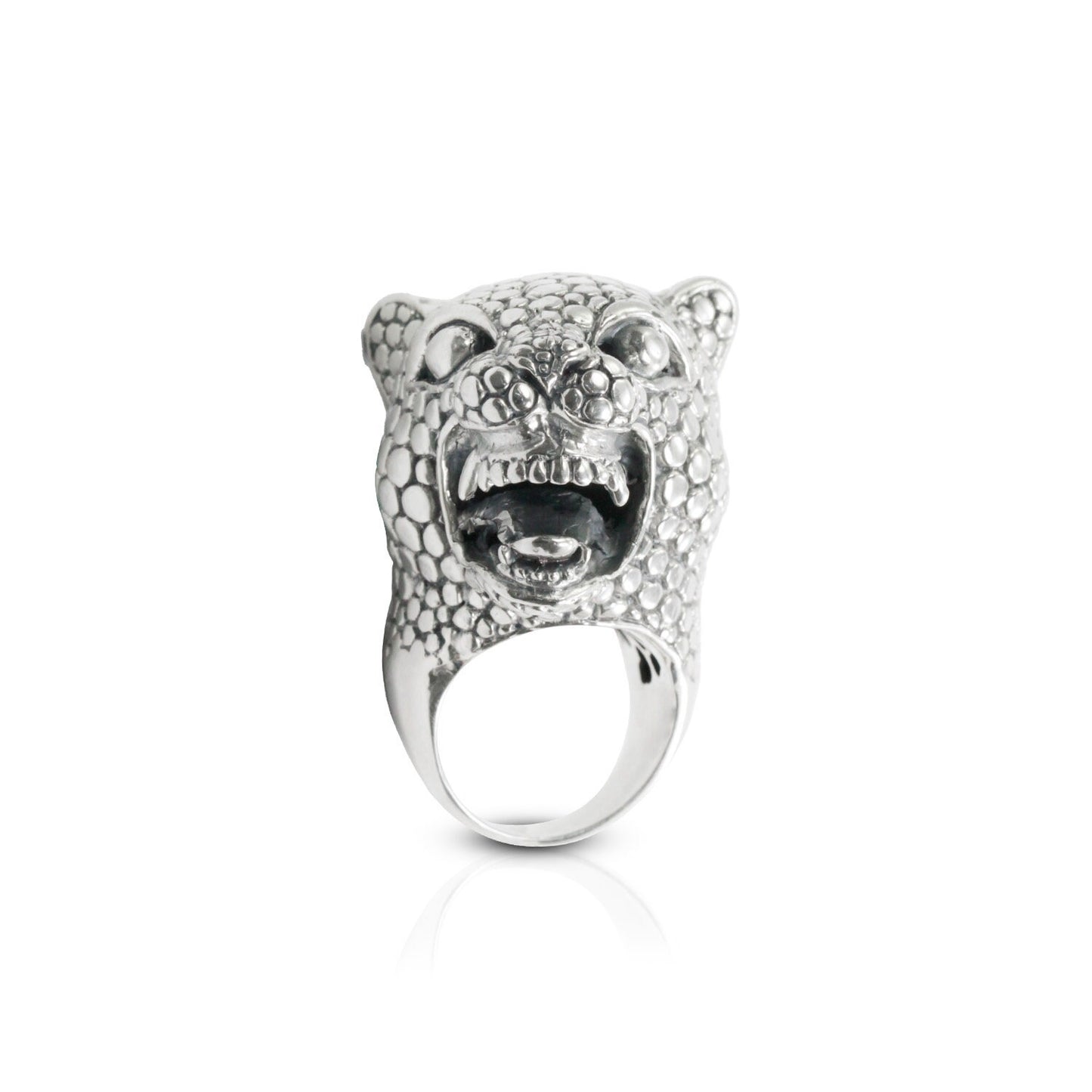 leopard ring solid 925 sterling silver with antique finishing