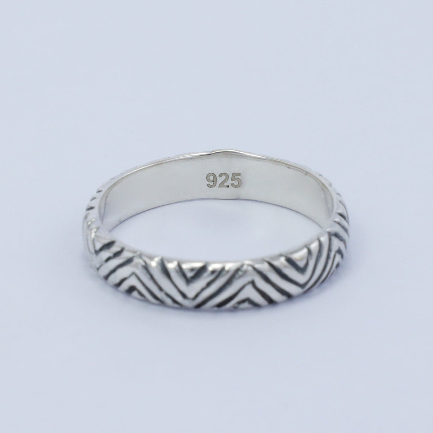 925 sterling silver ring with finger print ornament 925 sterling silver