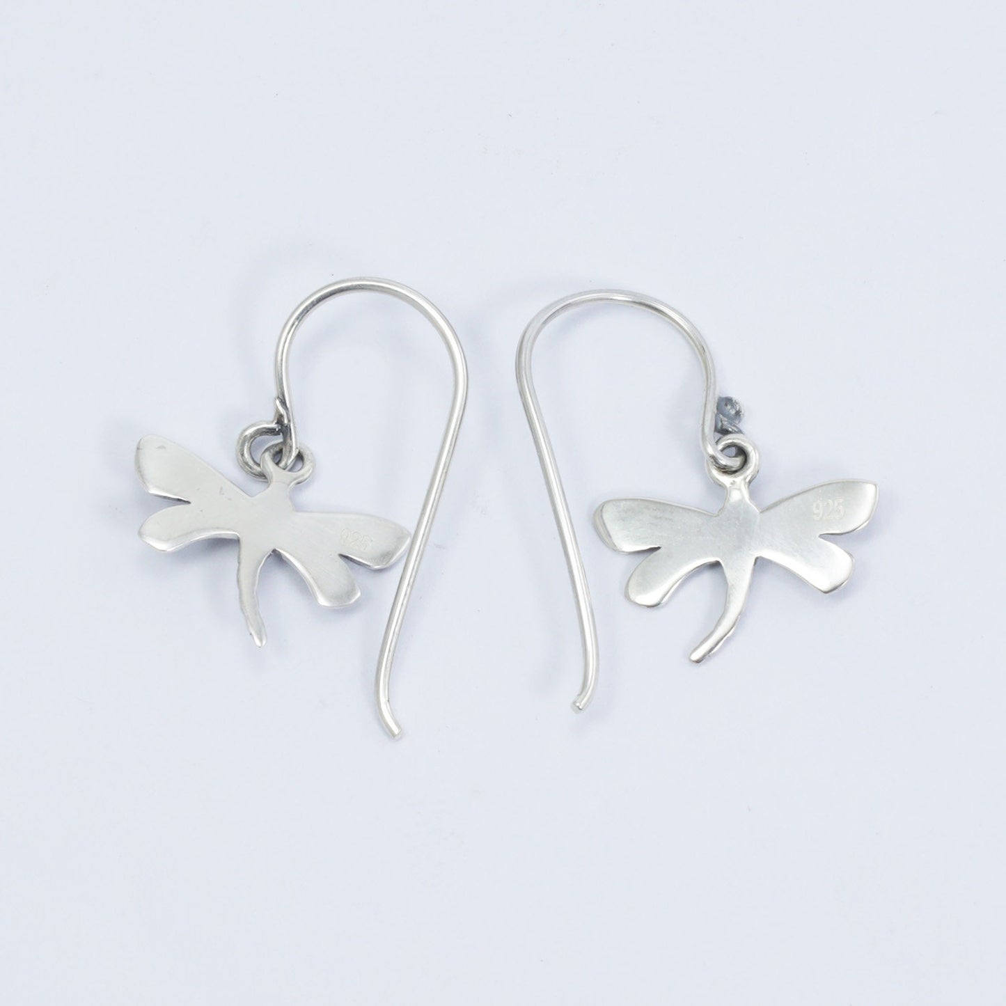 tiny dragonfly earrings 925 sterling silver decorated with filigree ornament