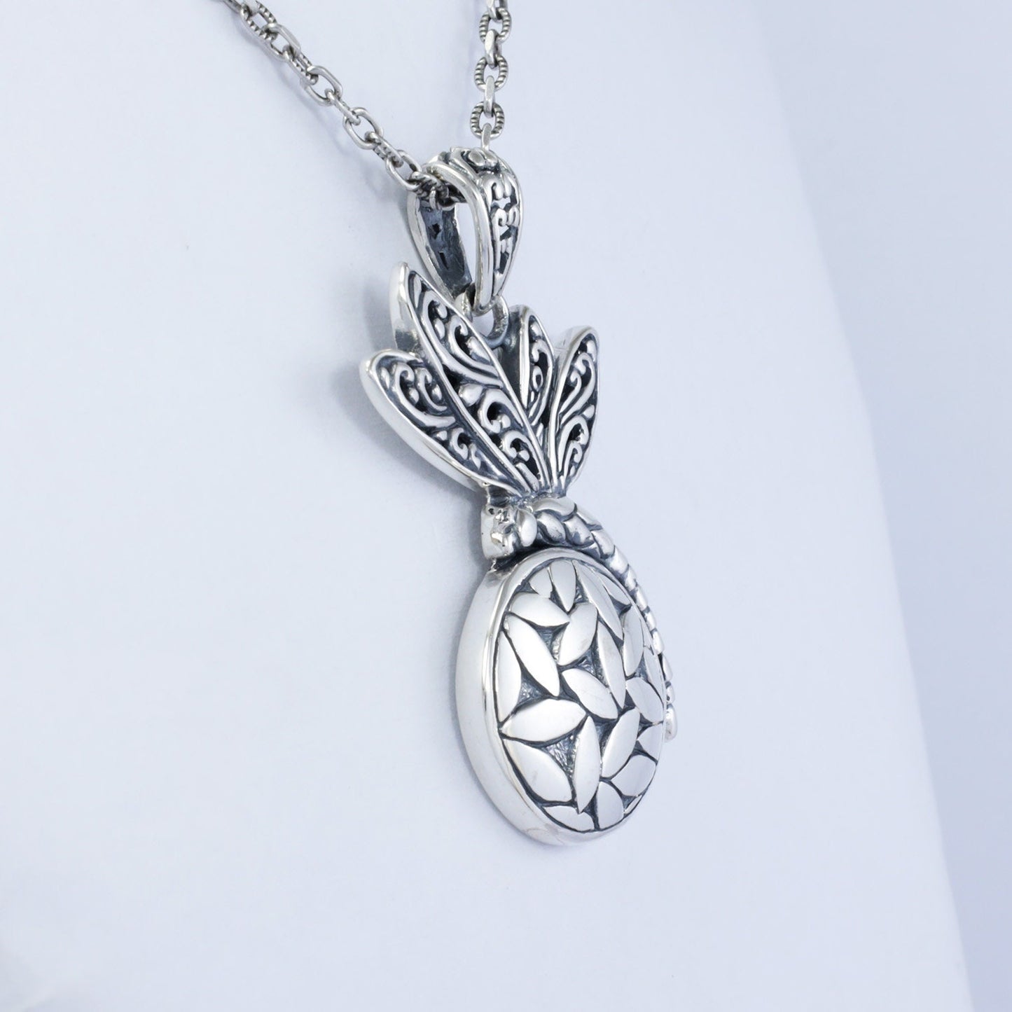 925 sterling silver pendant dragonfly ornament rice field inspired decorated with filigree art