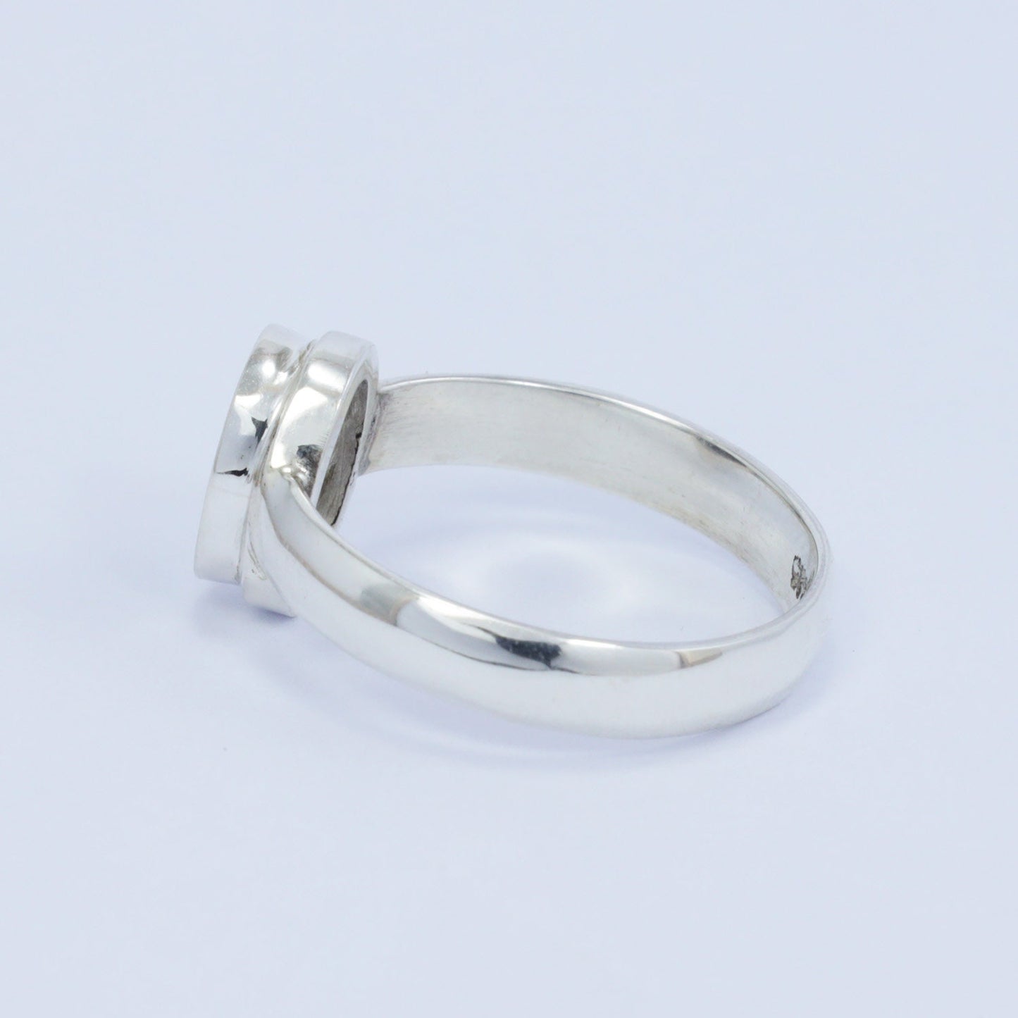 Australian opal ring 925 sterling silver double bezel set and high polish finishing