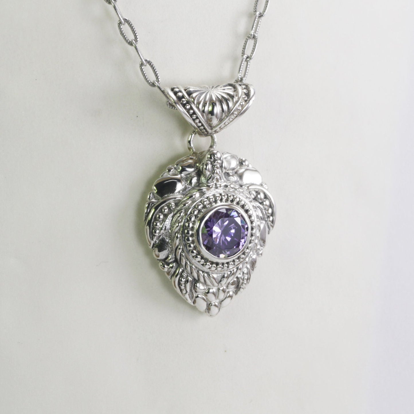 silver turtle pendant 925 sterling silver with 925 sterling silver decorated with genuine white topaz and swirl filigree