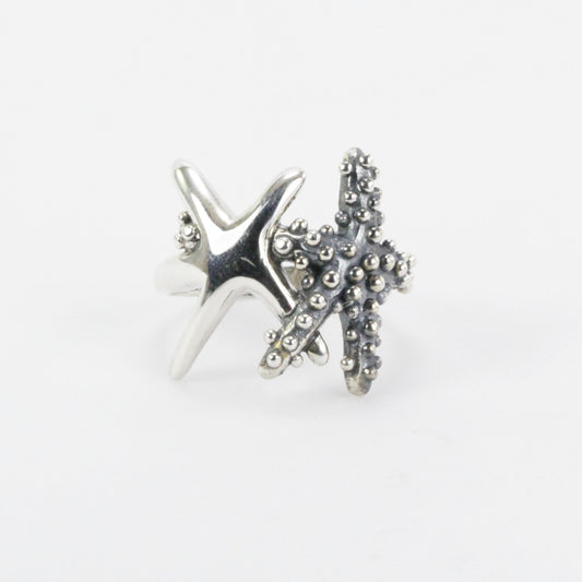 Star fish ring 925 sterling silver, sea life ring,
