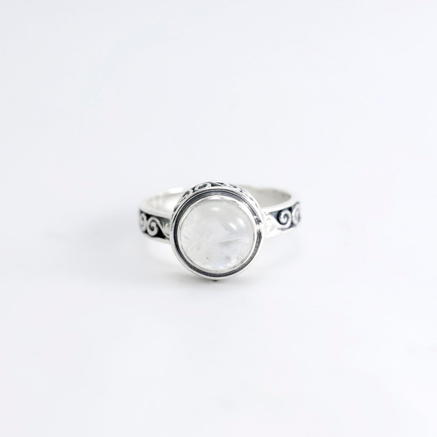moonstone ring 925 sterling silver, rainbow moonstone ring,