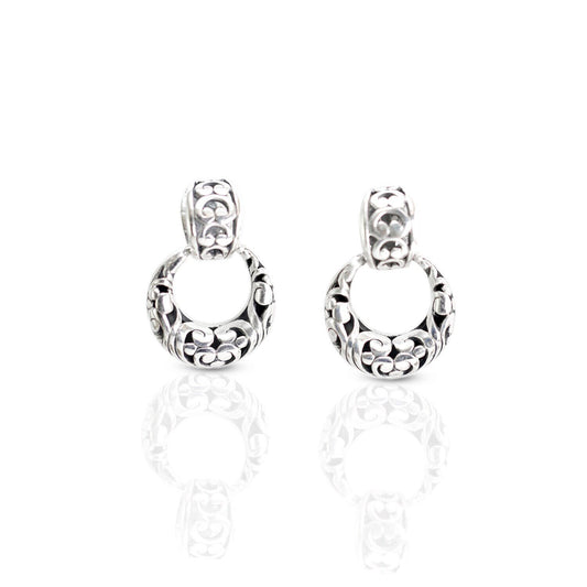 open work stud earrings 925 sterling silver dangle earrings