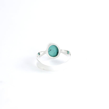 turquoise ring 925 sterling silver for women, handmade wide band silver ring