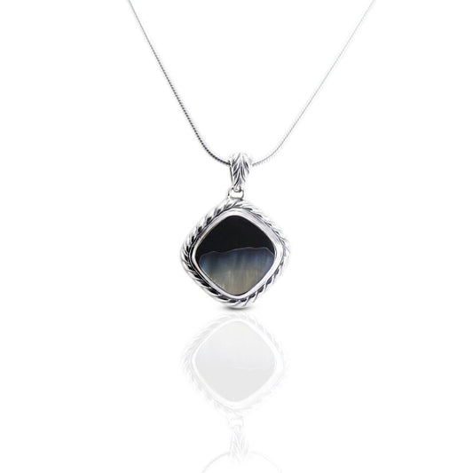 mother of pearl pendant 925 sterling silver cable designs edge