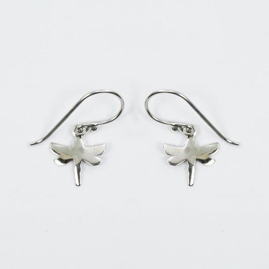 cute dragonfly earrings 925 sterling silver decorated with swirl filigree ornament and 18 K gold layer