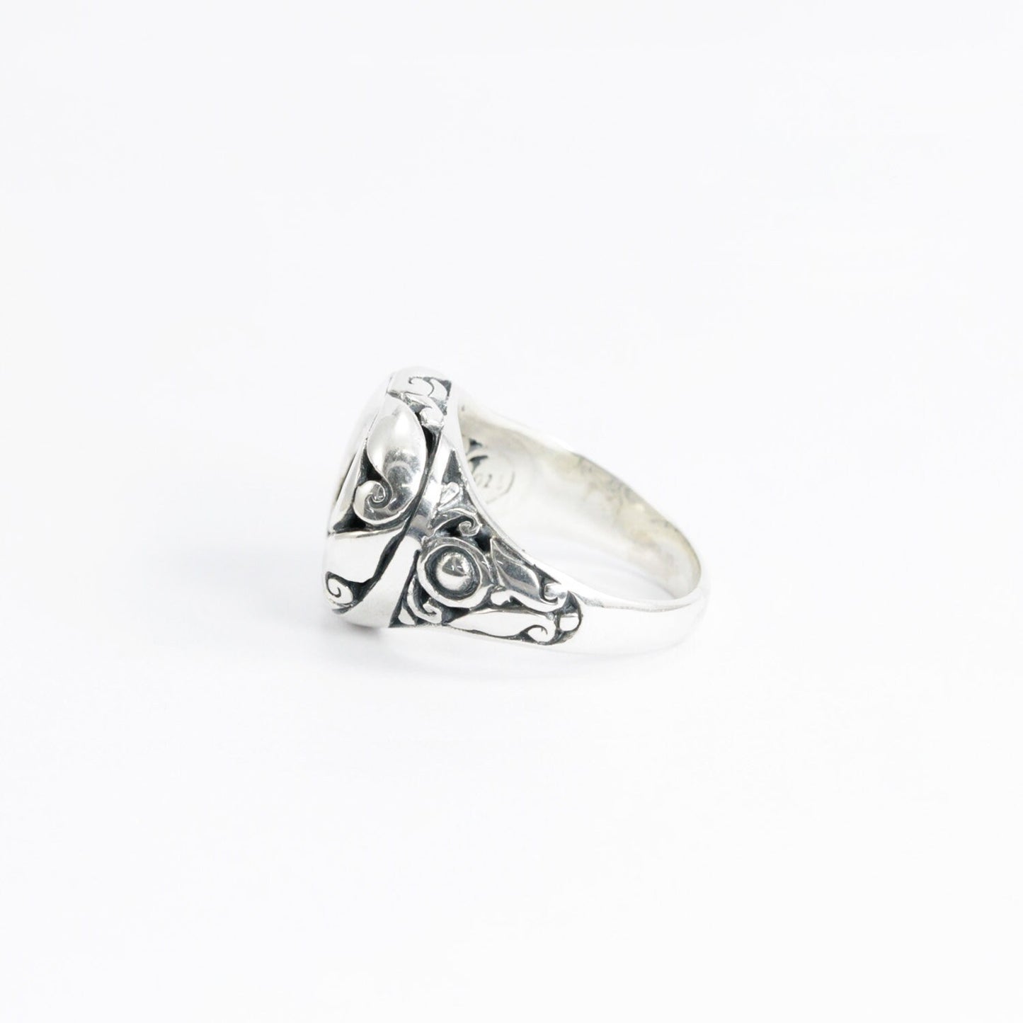 infinity ring 925 sterling silver decorated filigree inspired by Bali art
