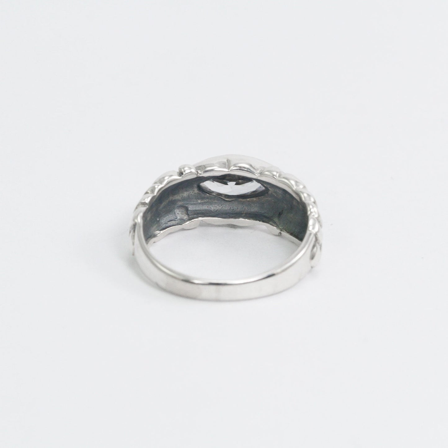 marquise stone ring 925 sterling silver decorated with filigree ornament