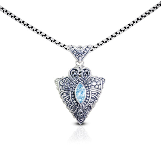 antique silver pendant 925 sterling silver decorated with beautiful delicate filigree ornament