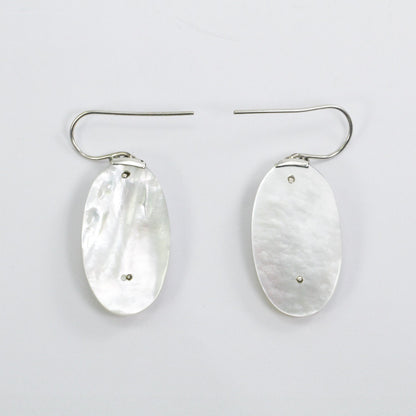 amethyst earrings 925 sterling silver with 18K yellow gold dragonfly and natural white shell