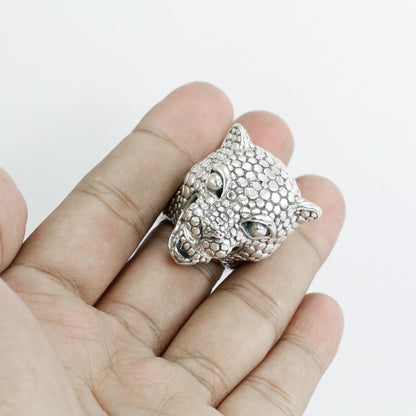 leopard ring solid 925 sterling silver with antique finishing