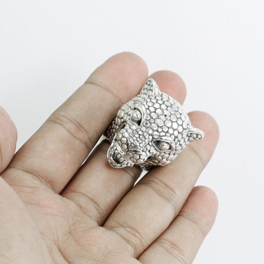 leopard ring solid 925 sterling silver with antique finishing