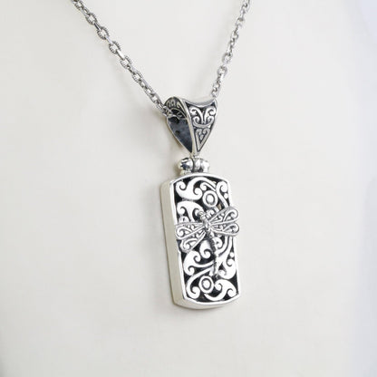 dragonfly pendant 925 sterling silver decorated with filigree ornament