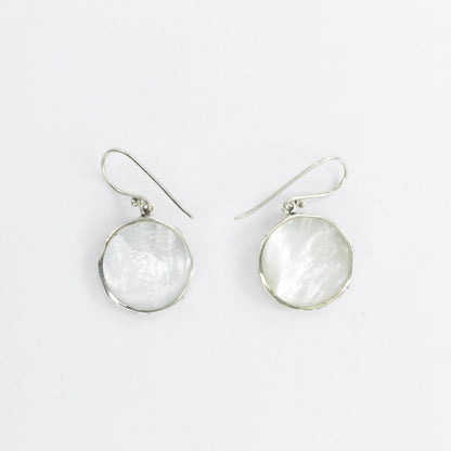 amethyst earrings 925 sterling silver decorated with bamboo leaf frame and white shell