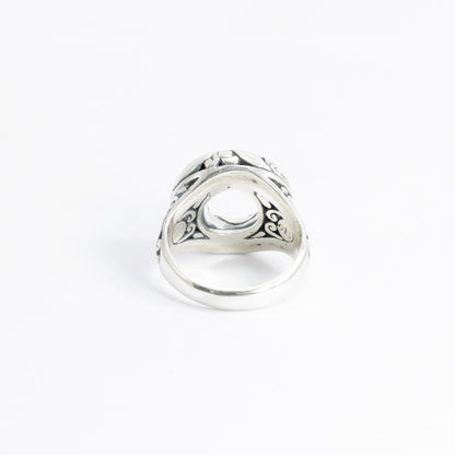 infinity ring 925 sterling silver decorated filigree inspired by Bali art