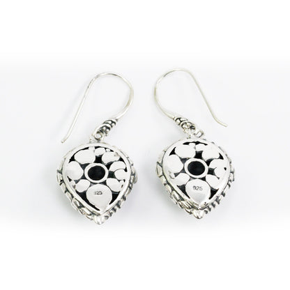 turtle earrings 925 sterling silver decorated with beautiful filigree work and white zirconia
