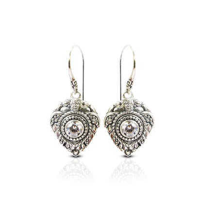 turtle earrings 925 sterling silver decorated with beautiful filigree work and white zirconia