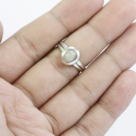 white opal ring 925 sterling silver split shank ring and filigree ornament