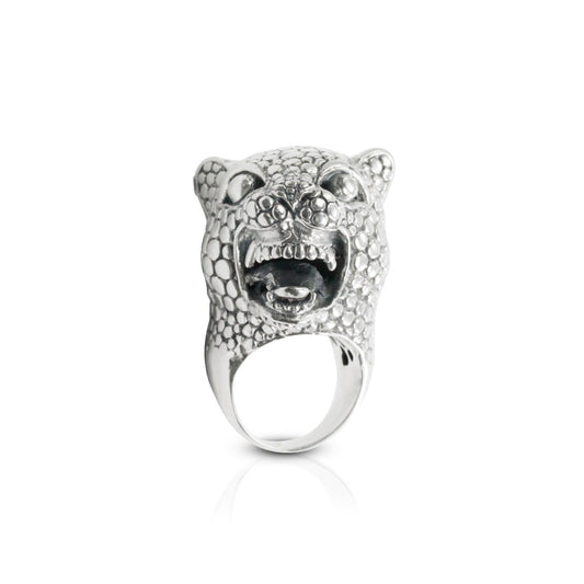 leopard ring solid 925 sterling silver with antique finishing