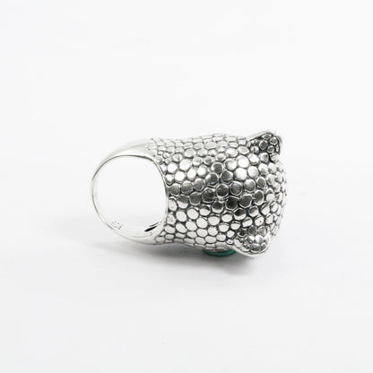 leopard ring solid 925 sterling silver with antique finishing