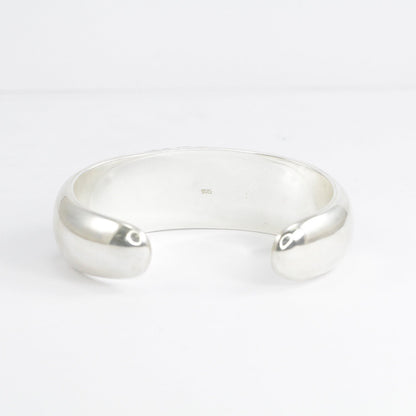 cuff bangle 925 sterling silver decorated with white zirconia in beautiful open work filigree ornament and dragonfly