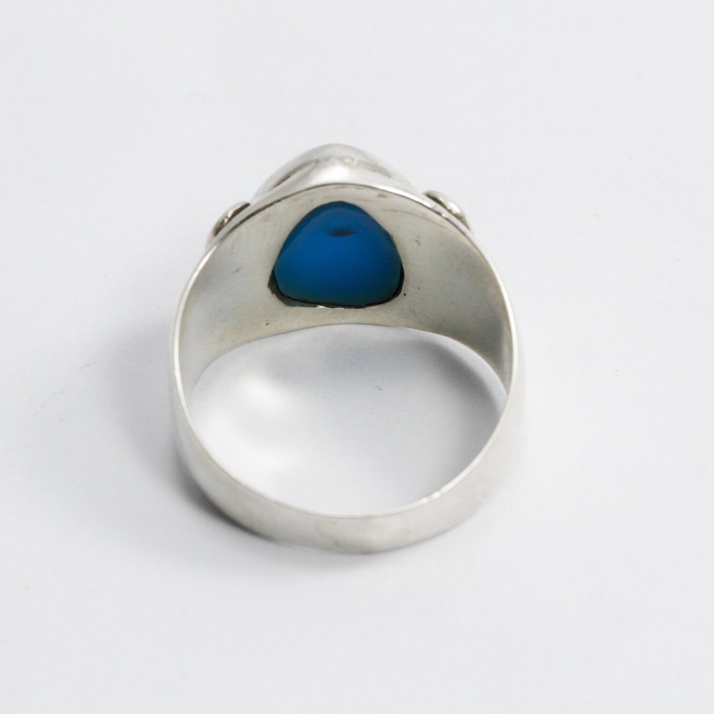 wide band ring 925 sterling silver with created opal decorated with swirl filigree