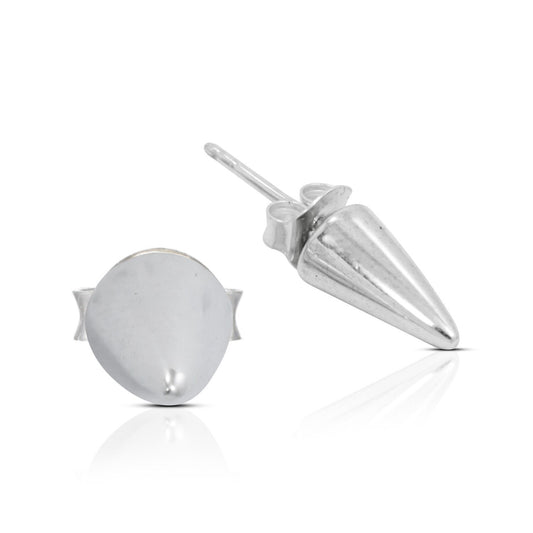 pendulum stud earrings 925 sterling silver with high polish finishing