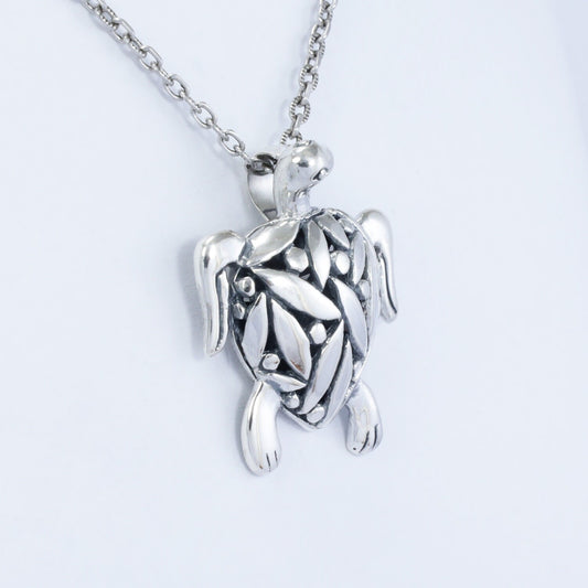 925 sterling silver turtle with unique motif ornament inspired from seed and the life