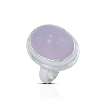 Oval ring 925 sterling silver with genuine rose quarts bezel set