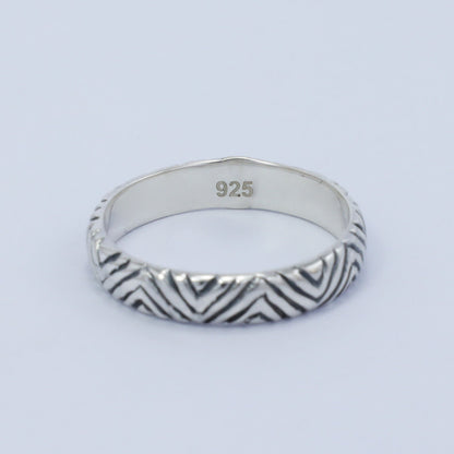 925 sterling silver ring with finger print ornament 925 sterling silver