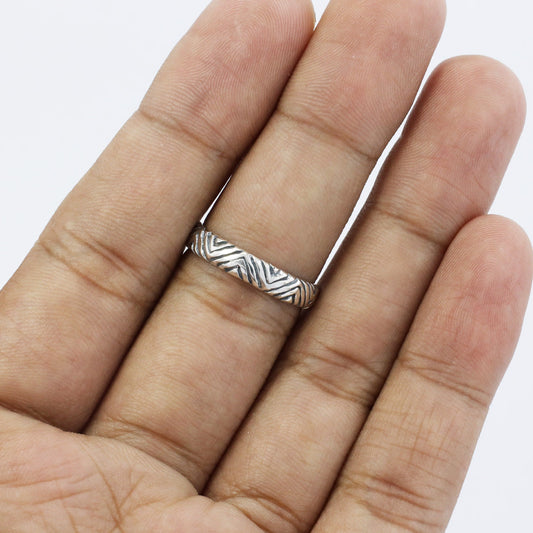 925 sterling silver ring with finger print ornament 925 sterling silver