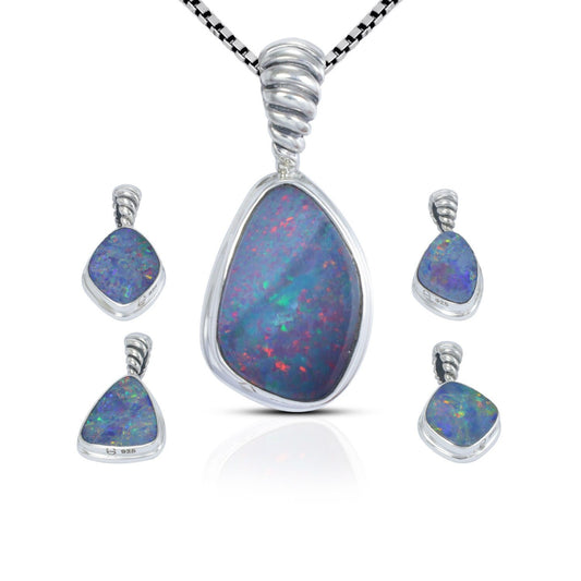 Australian Fire Opal necklace pendant bezel set in handmade dangle 925 sterling silver Decorated with cable style