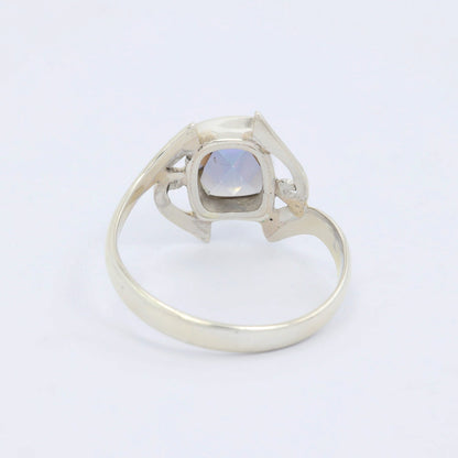 Mystic topaz ring 925 sterling silver decorated with open work filigree